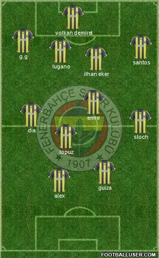 Fenerbahçe SK Formation 2010