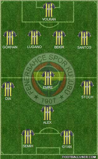 Fenerbahçe SK Formation 2010