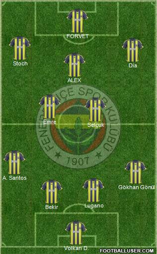 Fenerbahçe SK Formation 2010