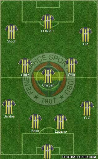 Fenerbahçe SK Formation 2010