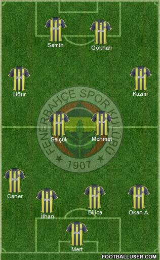 Fenerbahçe SK Formation 2010