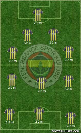 Fenerbahçe SK Formation 2010