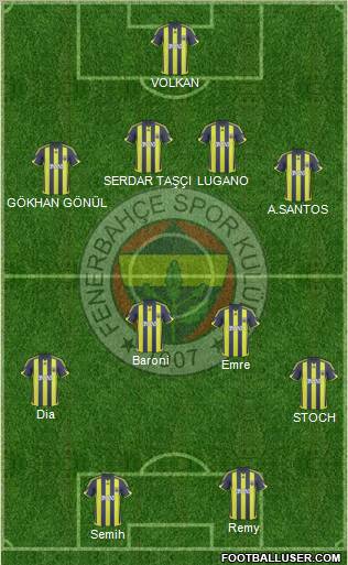 Fenerbahçe SK Formation 2010