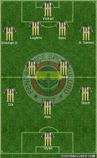 Fenerbahçe SK Formation 2010