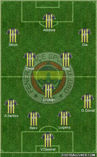 Fenerbahçe SK Formation 2010