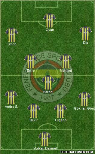 Fenerbahçe SK Formation 2010