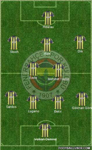 Fenerbahçe SK Formation 2010