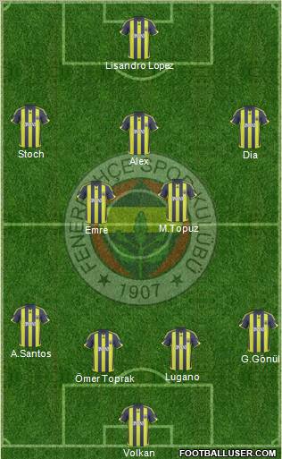 Fenerbahçe SK Formation 2010