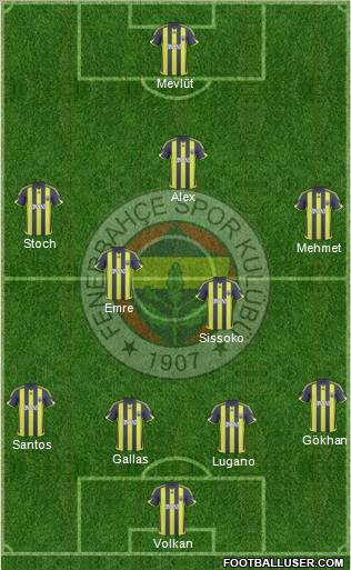 Fenerbahçe SK Formation 2010