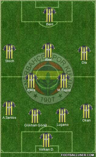 Fenerbahçe SK Formation 2010