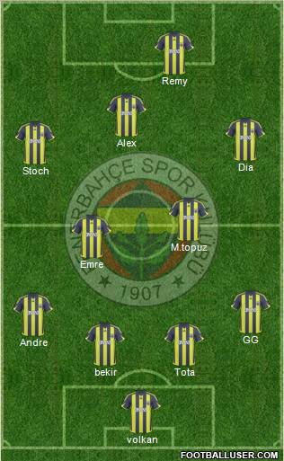 Fenerbahçe SK Formation 2010