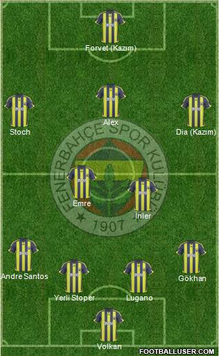 Fenerbahçe SK Formation 2010