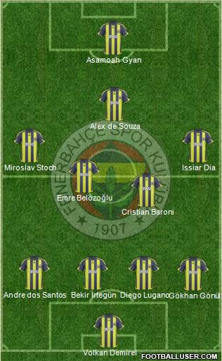 Fenerbahçe SK Formation 2010