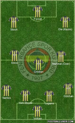 Fenerbahçe SK Formation 2010