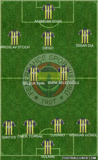 Fenerbahçe SK Formation 2010