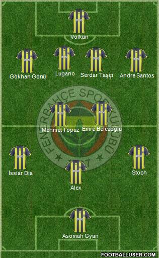 Fenerbahçe SK Formation 2010