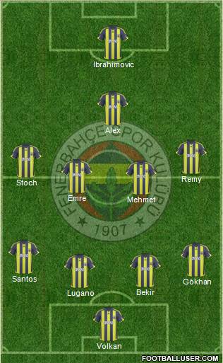 Fenerbahçe SK Formation 2010