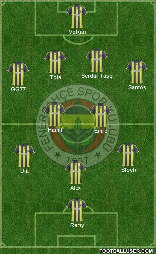 Fenerbahçe SK Formation 2010