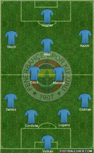 Fenerbahçe SK Formation 2010