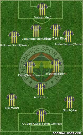 Fenerbahçe SK Formation 2010