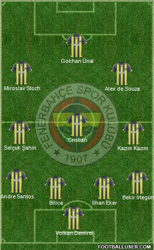 Fenerbahçe SK Formation 2010