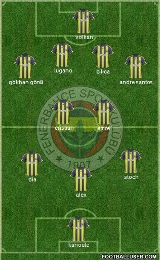 Fenerbahçe SK Formation 2010