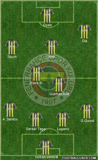 Fenerbahçe SK Formation 2010