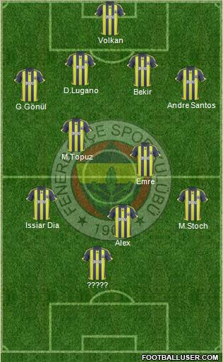 Fenerbahçe SK Formation 2010