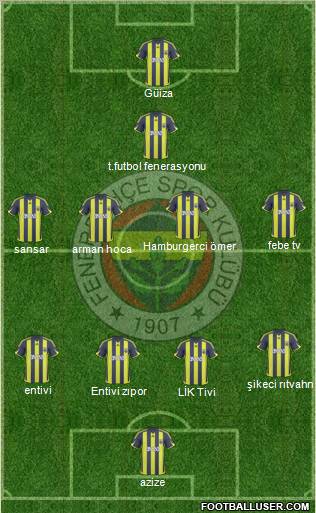 Fenerbahçe SK Formation 2010