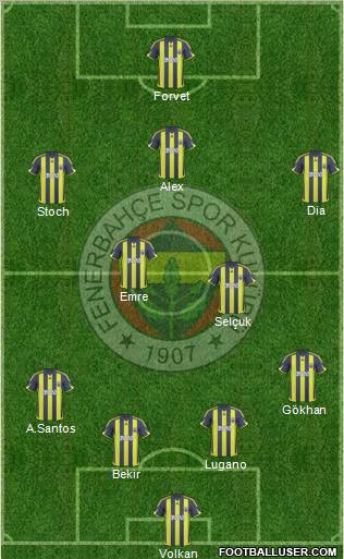 Fenerbahçe SK Formation 2010