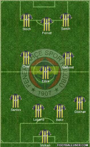 Fenerbahçe SK Formation 2010