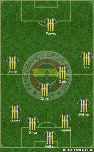 Fenerbahçe SK Formation 2010