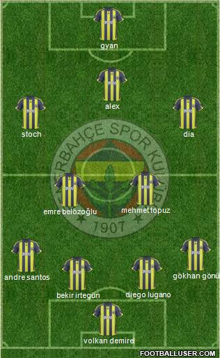 Fenerbahçe SK Formation 2010