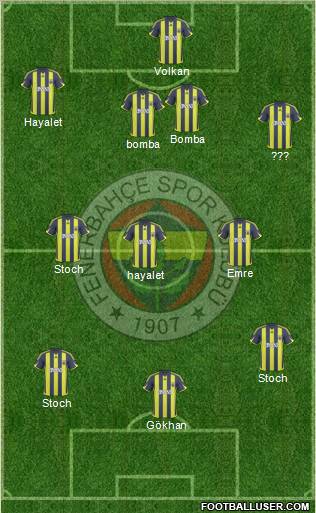 Fenerbahçe SK Formation 2010