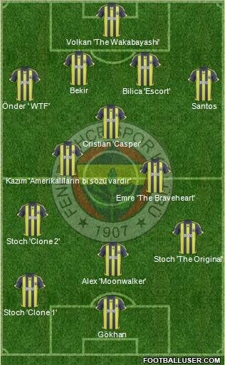 Fenerbahçe SK Formation 2010