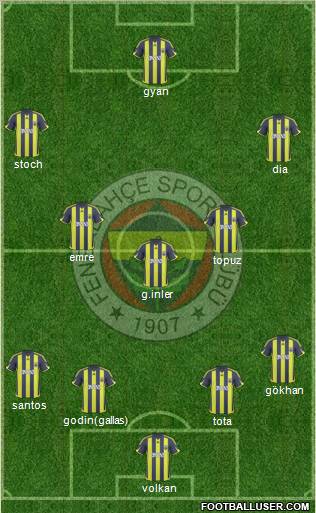 Fenerbahçe SK Formation 2010