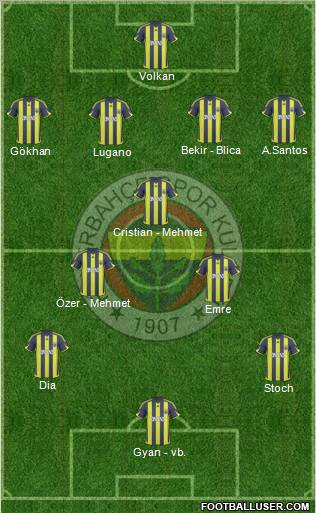 Fenerbahçe SK Formation 2010