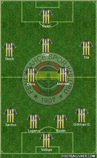 Fenerbahçe SK Formation 2010