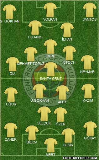 Fenerbahçe SK Formation 2010