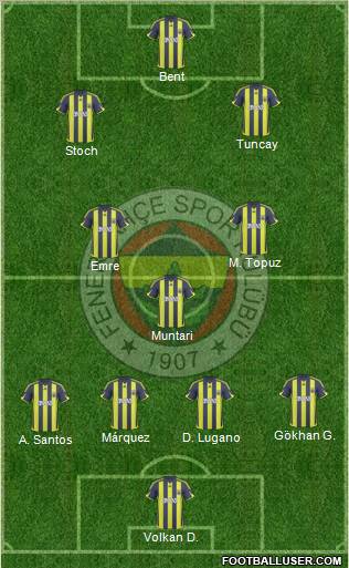 Fenerbahçe SK Formation 2010