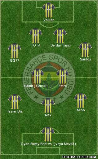 Fenerbahçe SK Formation 2010