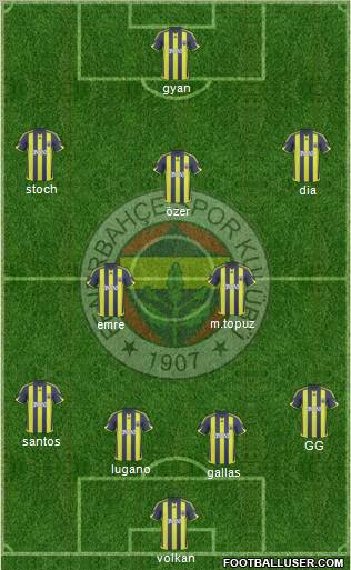 Fenerbahçe SK Formation 2010