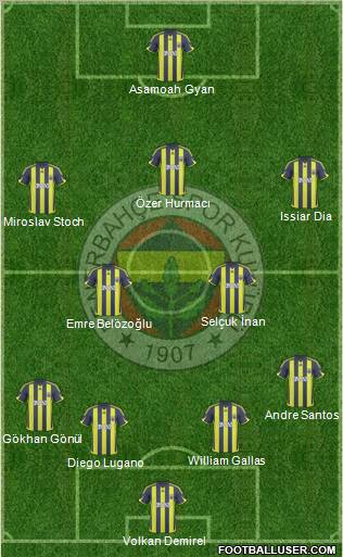 Fenerbahçe SK Formation 2010