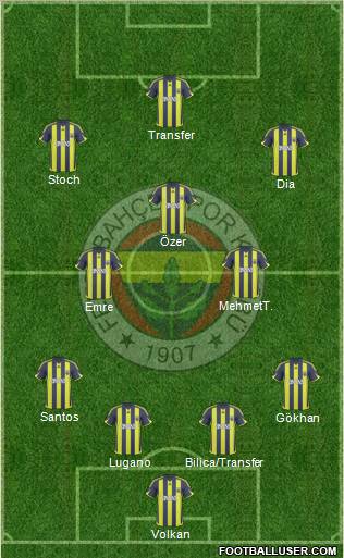 Fenerbahçe SK Formation 2010