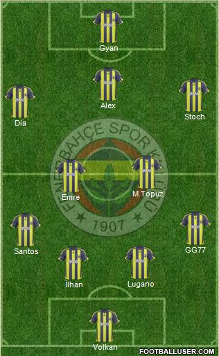 Fenerbahçe SK Formation 2010