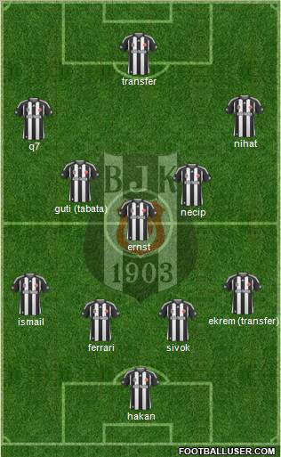 Besiktas JK Formation 2010