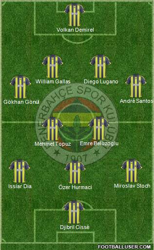 Fenerbahçe SK Formation 2010