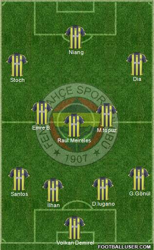 Fenerbahçe SK Formation 2010