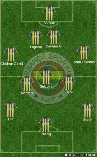 Fenerbahçe SK Formation 2010