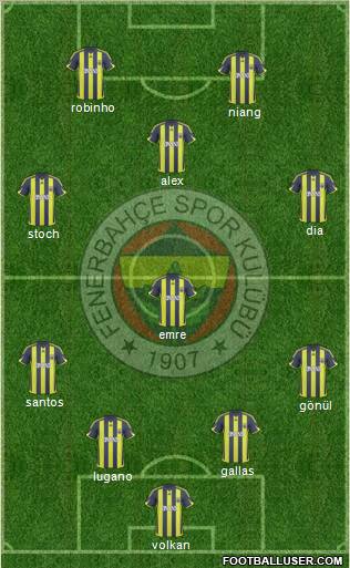 Fenerbahçe SK Formation 2010